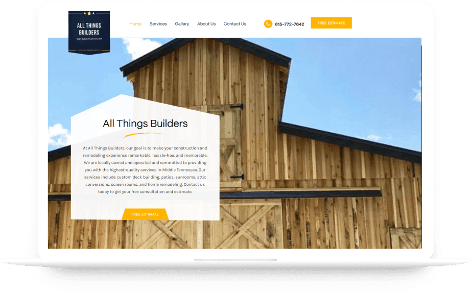 All Things Builders website design