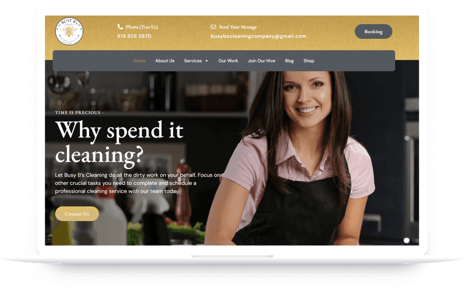 Busy Cleaning In TN website design