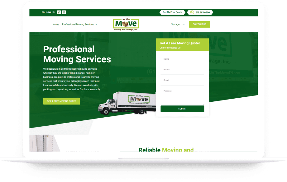On The Move TN website design